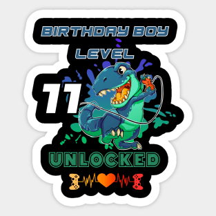 Birthday Boy Level 11 Unlocked Sticker